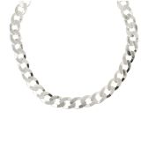 Sterling Silver Gents 50mm Flat Curb Necklace
