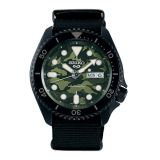Seiko Camouflage, 5 Sports SKX 42.5mm, Green Dial, Automatic Movement, Stainless Steel Case, Nylon Strap Watch SRPJ37K1