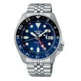 Seiko Blueberry, 5 Sports GMT SKX 42.5mm, Blue Dial, Automatic Movement, Stainless Steel Case, Stainless Steel Bracelet Watch ssk003k1