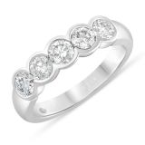 Weir Collection Platinum 5 Diamond Line Band