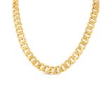 Weir Collection 9K Yellow gold  heavy link entwined necklet