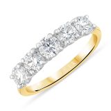 Weir Collection 18k Yellow Gold And Platinum Line Band