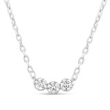 18K White Gold My Caroline 0.52ct 3 Stone Diamond Necklace