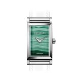 Antares Rectangular 27x19mm, Green Agate Dial, Quartz Movement, Stainless Steel Case