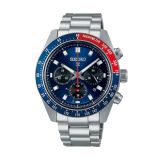 Seiko Speedtimer Solar Chronograph, Prospex 41.4mm, Blue Dial, Solar Quartz Movement, Stainless Steel Case, Stainless Steel Bracelet Watch SSC913P1