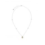 CARAT London Emile White Gold Plated Yellow Pear Pendant Necklace