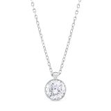 Weir Collection 18k White Gold Diamond Dew Drop Pendant