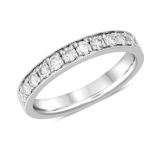 18k White Gold 0.75ct Diamond Line Band Ring