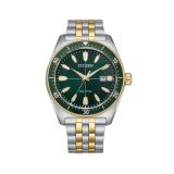 Photo of the Citizen Men's Sport 45mm, Green Dial, Stainless Steel & Gold PVD, Eco-Drive Watch AW1594-89X