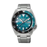 Photo of the Seiko 5 Sports SKX 'Skeleton Style' 42.5mm Blue Dial Automatic Movement Stainless Steel Watch (SRPJ45K1), featuring a bold blue dial and intricate skeleton design