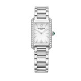 Hampton 35 x 22mm White Diamond Quartz Stainless Steel Bracelet Watch