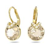 Swarovski Gold-Toned Plated Round Cut Crystal Bella V Drop Earrings