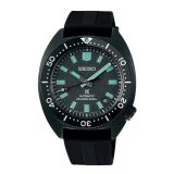 Seiko Black Series Night Prospex 41mm, Black Dial, Automatic Movement, Stainless Steel Case, Silicone Strap Watch SPB335J1