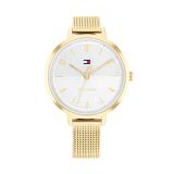 Tommy Hilfiger Florence Womens 38mm White Dial Quartz Movement Stainless Steel Bracelet Watch