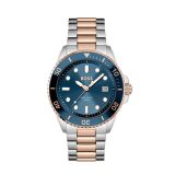 Ace 43mm Navy Dial Quartz Movement Rose Gold-Plated Stainless Steel Bracelet Watch