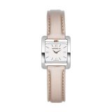 V Avenue 22.5x17mm, White Dial, Quartz Movement, Stainless Steel Case, Leather Strap Watch