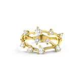 18K Yellow Gold Diamond Blossom Ring