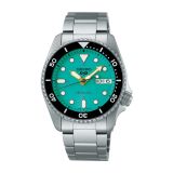 Seiko Midi Teal, 5 Sports SKX 38mm, Green Dial, Automatic Movement, Stainless Steel Case, Stainless Steel Bracelet Watch SRPK33K1
