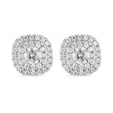 Plat DB Halo Dia.45 stud Earrings