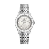 Embrace timeless elegance with the Rado Captain Cook 37mm watch. Featuring a pristine white dial, precise automatic movement, and a durable ceramic and stainless steel case, this timepiece exudes sophistication. Its stainless steel bracelet adds a touch o