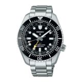 Seiko Dark Depths GMT Prospex 42mm, Black Dial, Automatic Movement, Stainless Steel Case, Stainless Steel Bracelet Watch SPB383J1