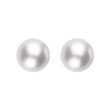 Mikimoto 18k White Gold 8mm White Grade AA Pearl Stud Earrings