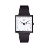 Bioceramic What If? WHAT IF...BLACK 41.8mm, Square White Dial, Quartz, Black Case, Black Strap Watch