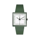 Bioceramic What If? WHAT IF...GREEN 41.8mm, Square White Dial, Quartz, Green Case, Green Strap Watch