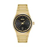Candor 41mm Black Dial Quartz Gold-Plated Watch