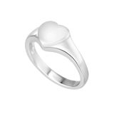 Sterling Silver Heart Signet Ring