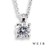 Platinum Round brilliant cut Lab Grown Diamond Pendant