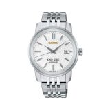 Seiko King Seiko Limited Edition 38.6mm, White Dial, Automatic Movement, Stainless Steel Case, Stainless Steel Bracelet Watch SJE095J1. Image one