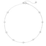 Mikimoto 18k White Gold White Akoya 6.5mm Pearl Chain Necklace