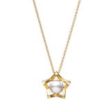 Mikimoto 18k Yellow Gold 7.25mm Akoya Cultured Pearl M Collection Pendant Necklace