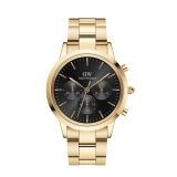 Iconic Chronograph 42mm Black Dial Yellow Gold Case Watch