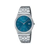 Standard 40mmx35mm Blue Dial Quartz Stainless Steel Bracelet Watch