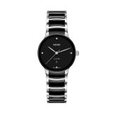 Centrix Diamonds Date 30.5mm, Black Dial, Quartz Movement, Stainless Steel Case, Ceramic and Stainless Steel Bracelet
