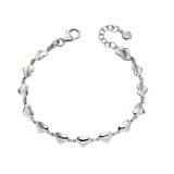 Sterling Silver Multi Heart Bracelet