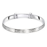 Enhance your child's special occasion attire with the Silver Aisling Celtic Pattern Bangle, a meaningful and customisable accessory ideal for christenings or first communions. This bangle features an intricate Celtic pattern, ready for personalisation wit