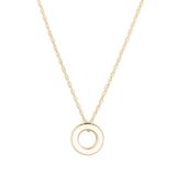 N9ne 9k Yellow Gold Yellow Enamel Round Pendant Necklace