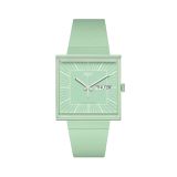 Biosourced What If? WHAT IF...41.8mm, Square Mint Green Dial, Quartz Movement,  Mint Green Case, Mint Green Strap Watch