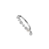 Mikimoto Akoya Cultured Pearl 18K Diamond Ear Cuff