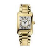 Frederique Constant Carree 23 x 21mm Quartz Yellow Gold Stainless Steel Bracelet Watch FC-200MCDC25B