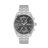Skytraveller 44mm Grey Dial Quartz Movement Stainless Steel Bracelet Watch