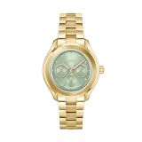 Lida Ladies 38mm Green Dial Quartz Gold Stainless Steel Watch