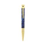 Brass D-Initial Koi Fish Blue Ballpoint Pen