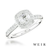 Platinum 0.30ct F SI1  Round brilliant cut Diamond Engagement Ring
