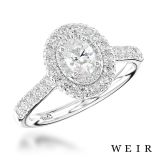 Platinum 0.30ct G VS2  Oval cut Diamond Engagement Ring