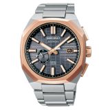 Seiko Rose Gold Crystal Box GPS Solar, Astron 41.2mm, Grey Dial, Solar Quartz Movement, Titanium Case, Titanium Bracelet Watch ssj014j1