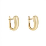 9k Yellow Gold Balbous Graduated Hoop Earrings